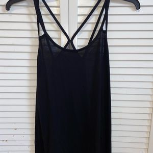 Black old navy workout top with mesh panels